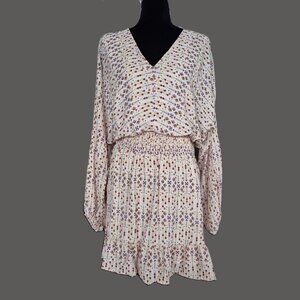 Heyson Tribal Print Boho Style Mini Dress, Size L, NWT